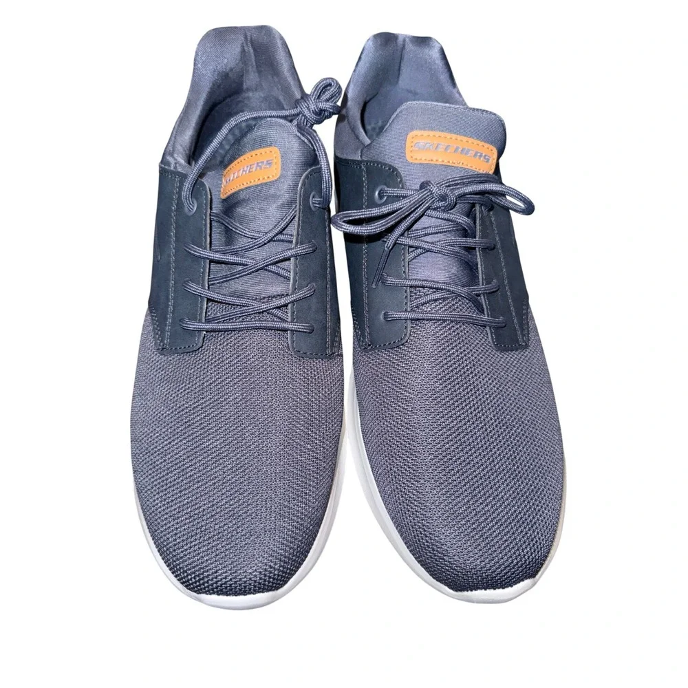 Skechers Mens 12 Navy Sneakers Goga Mat Air Cooled Memory Foam Walking Comfort